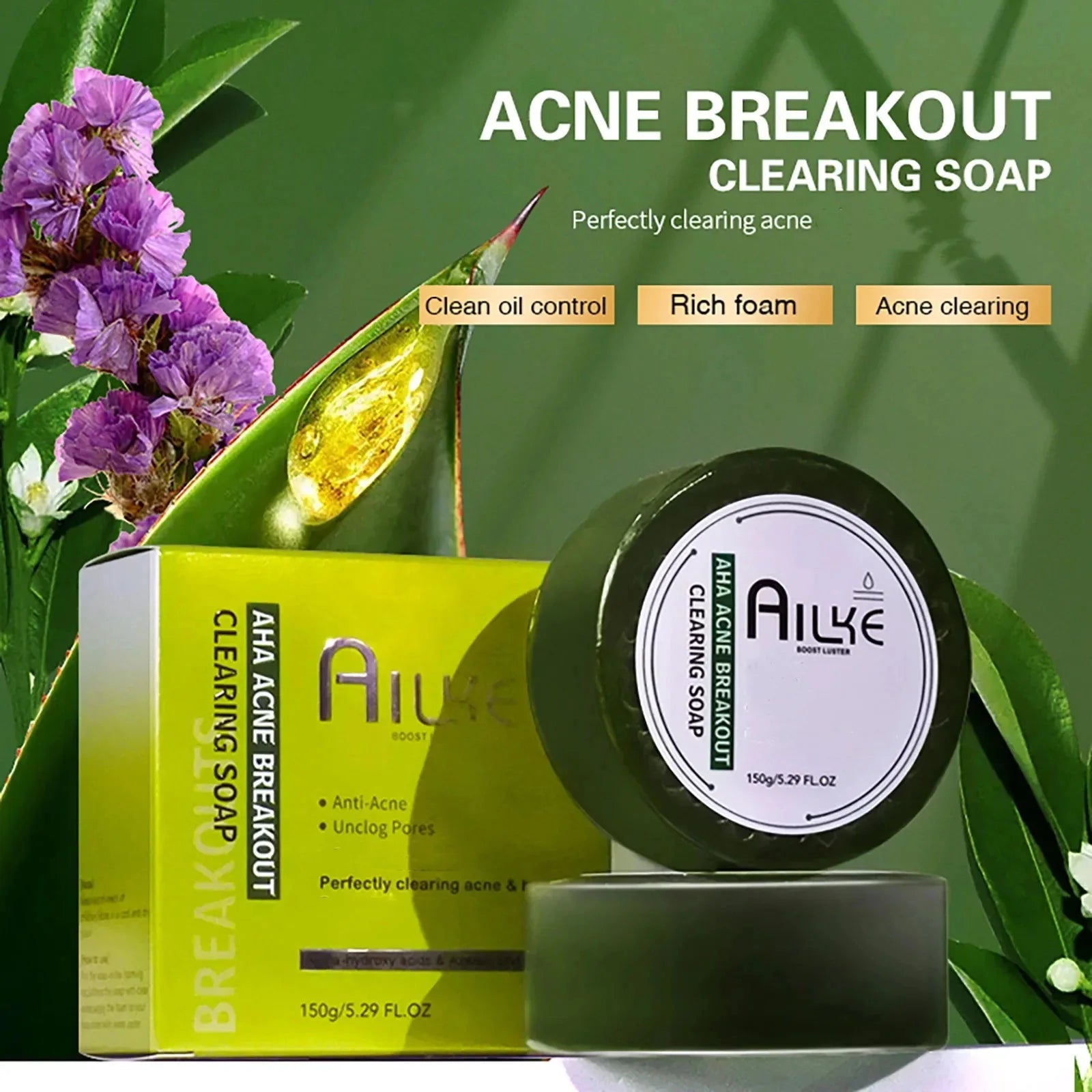 AILKE Acne Removal Face Care Set, Anti Acne-Prone Skin, Pimples, Control Breakouts, Unclog Pores, For Women and Men