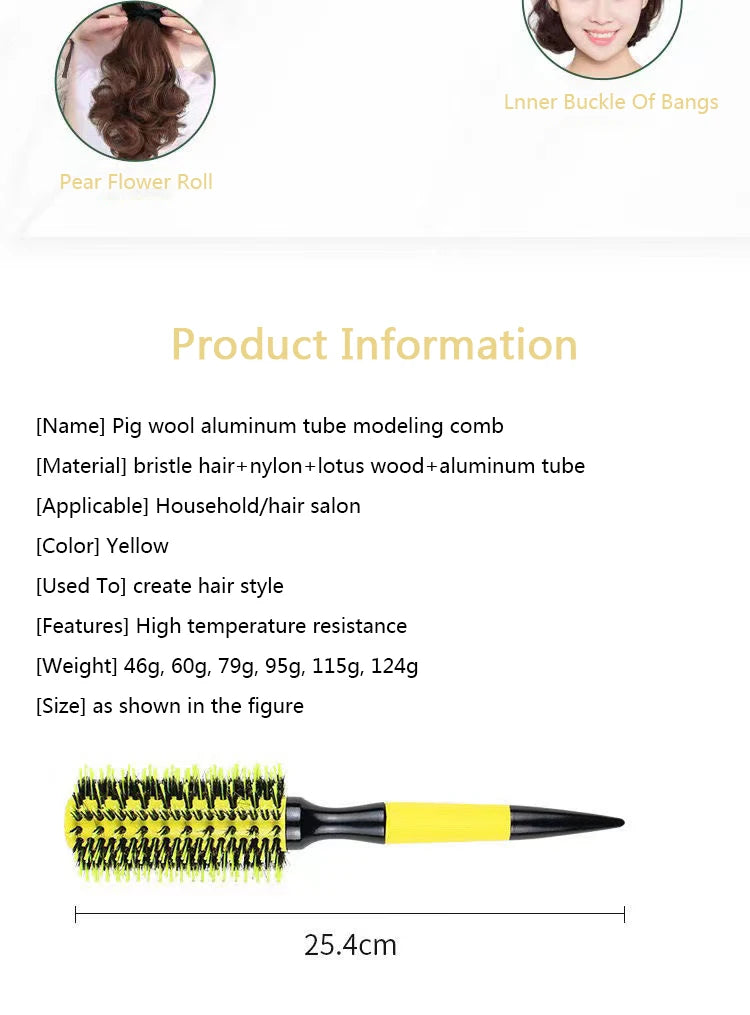 Salon Styling Round Comb Woman Hair Curlerl Professional Hairdresser Curling Combs Barbershop Hairdressing Tools Accessories