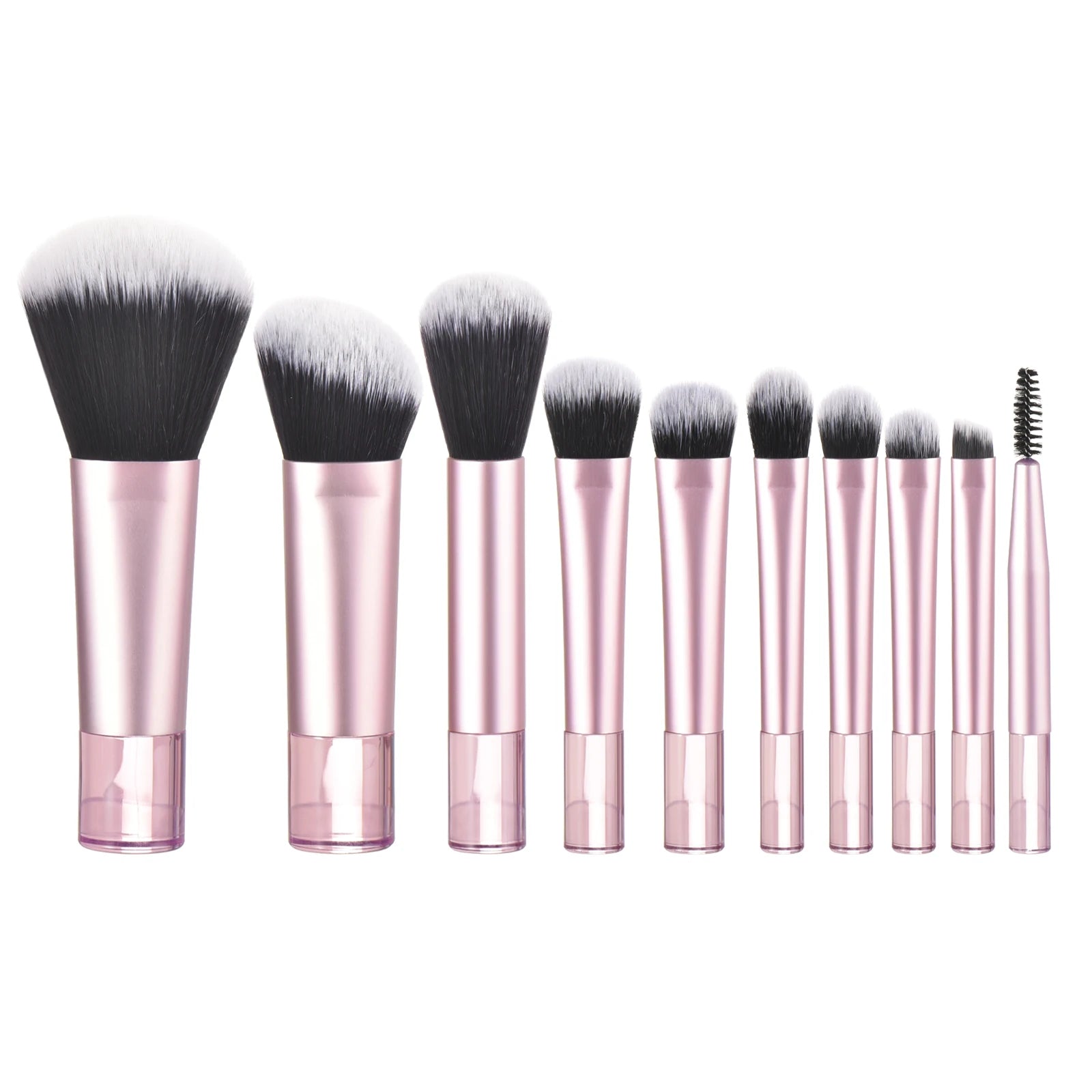 10 Pink Mini makeup brush Travel portable Makeup Tool Makeup Puff - Palm Brush Professional Makeup tool set