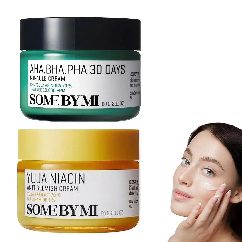 Korean SOME BY MI AHA BHA PHA 30 Days Miracle Cream Mild Exfoliating Deeply Moisturizer Improves Dull Skin Oil Control Skincare