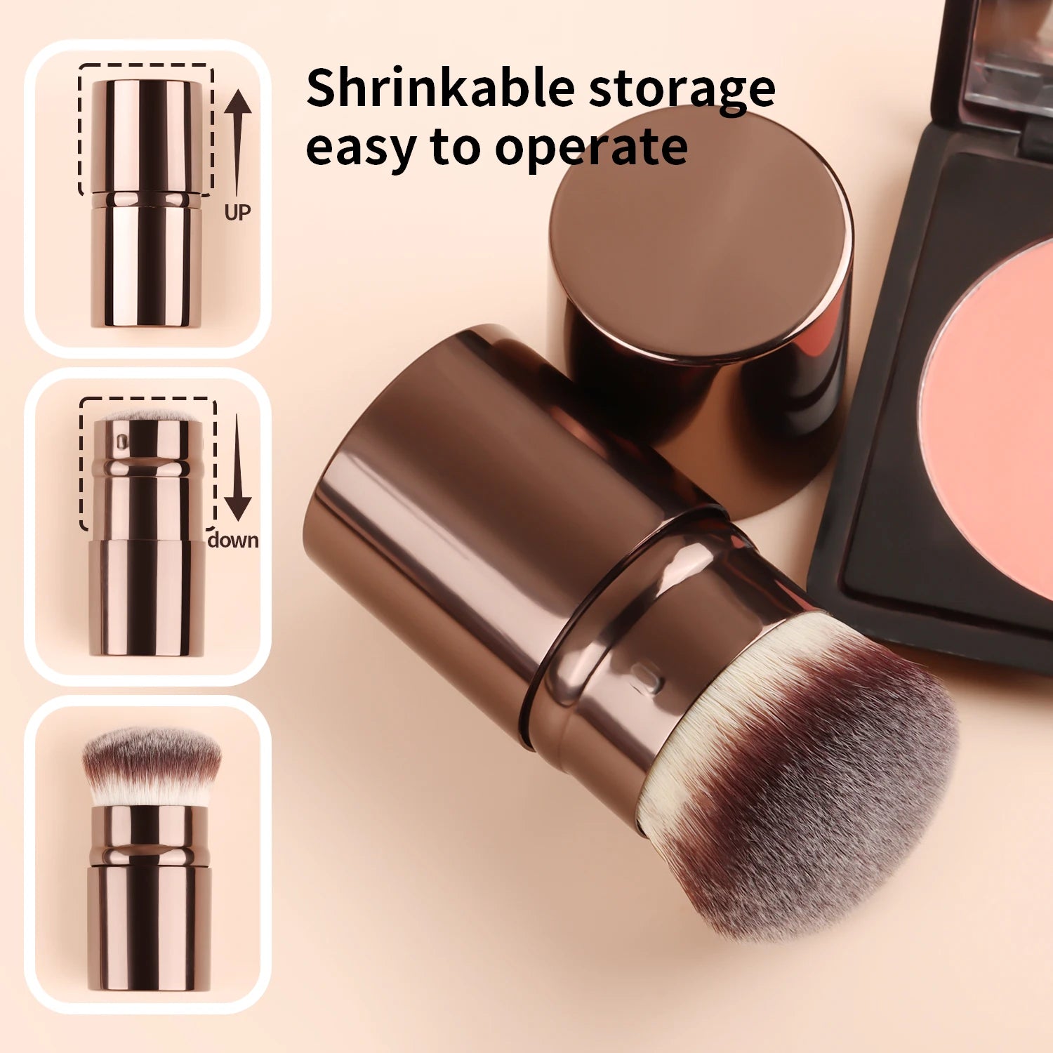 7pcs Double Head Face Makeup Brush Soft Fiber Hair Highlight Fashion Design Versatile Angled Brush for Precise Application Found