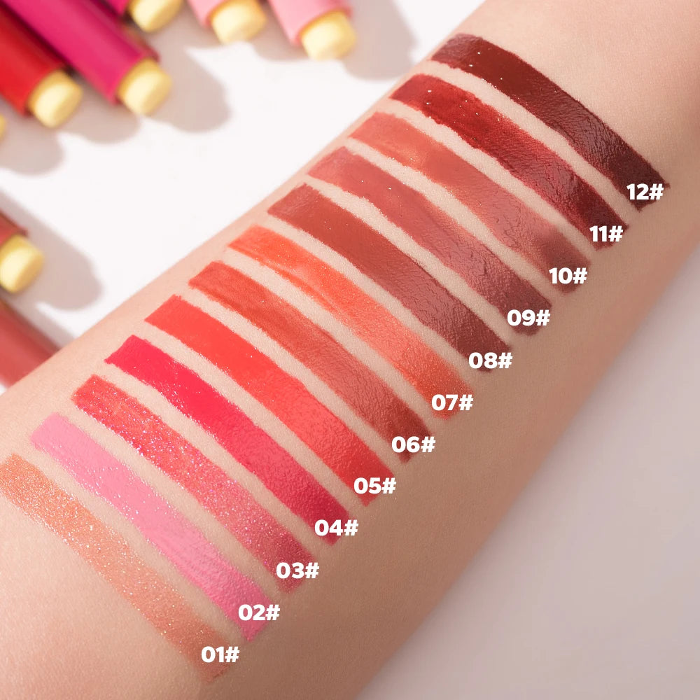 Beauty Glazed 12 Color Shimmering Juicy Lipstick