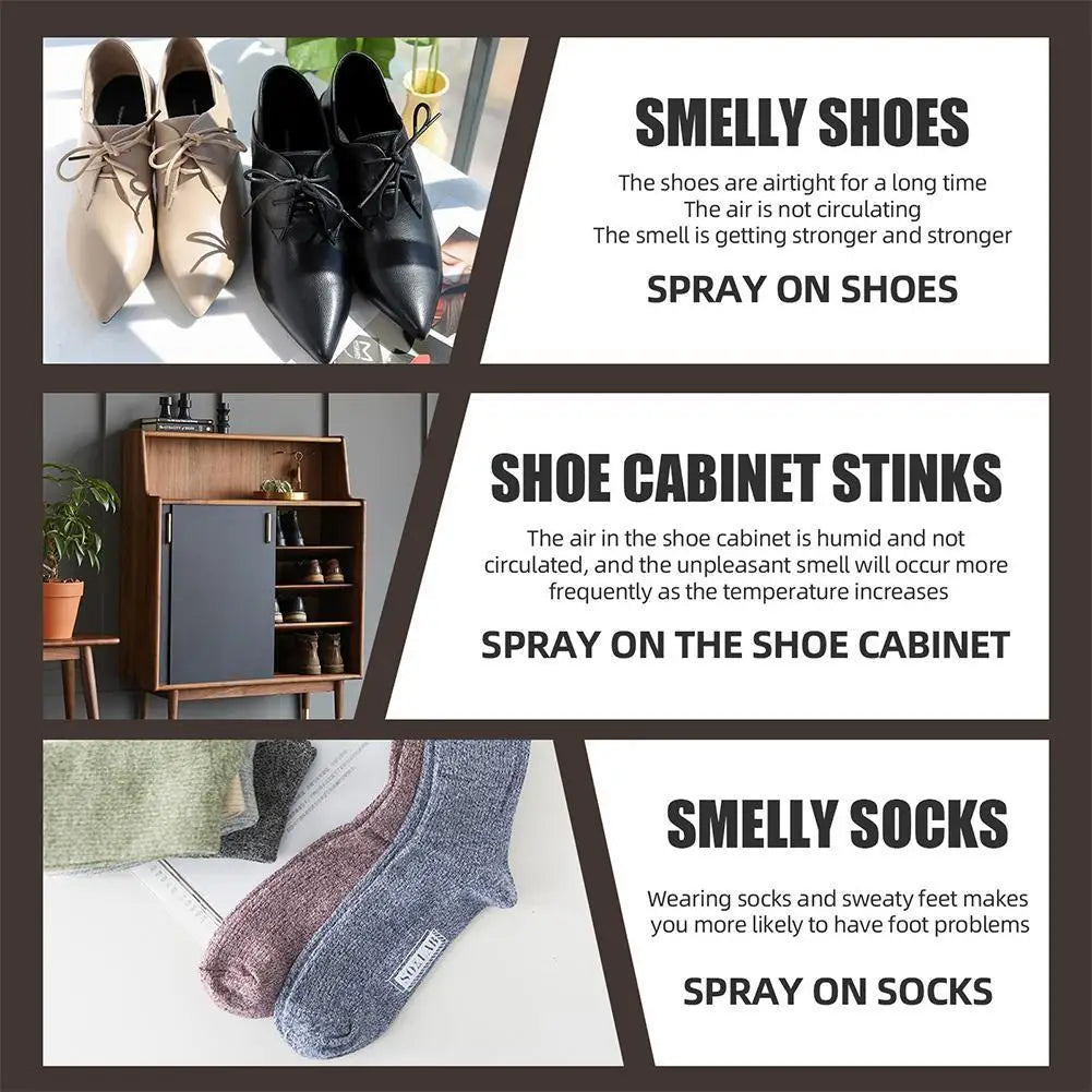 Foot Odor Defense Spray – Shoe & Sock Deodorizing Perfume | Odor Removal, Anti‑Sweat Foot Care