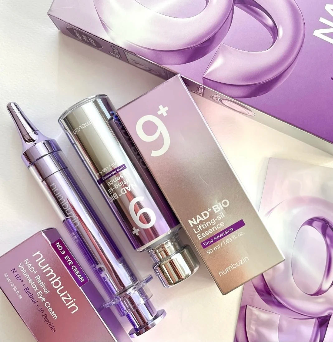Numbuzin No.9+ Anti‑Aging Set – Time‑Reversing Essence, Retinol Eye Cream & PDRN Toner Routine