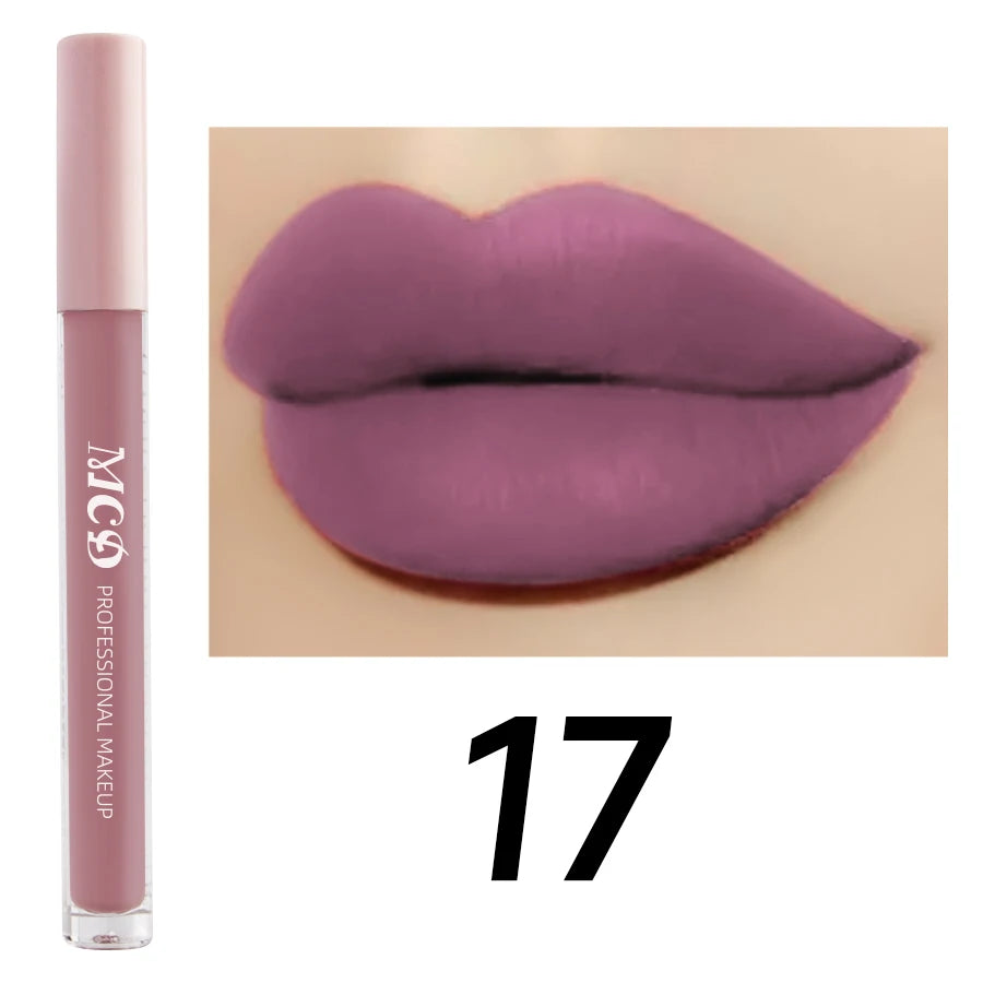 Dark Brown Matte Velvet Lip Gloss Waterproof Liquid Lipstick Nude Brown Lips Korean Makeup for Lip Tint Lip Glaze Cosmetics