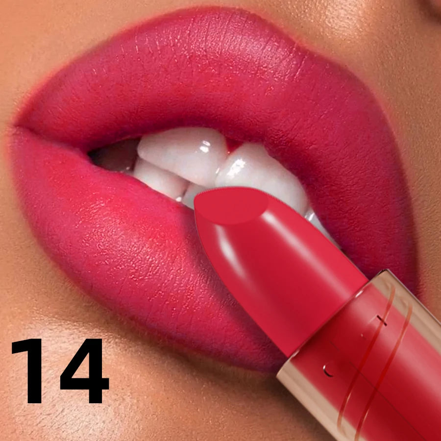Waterproof Matte Lipstick – Long‑Lasting Red, Pink & Brown Lip Tint for Korean Makeup Looks