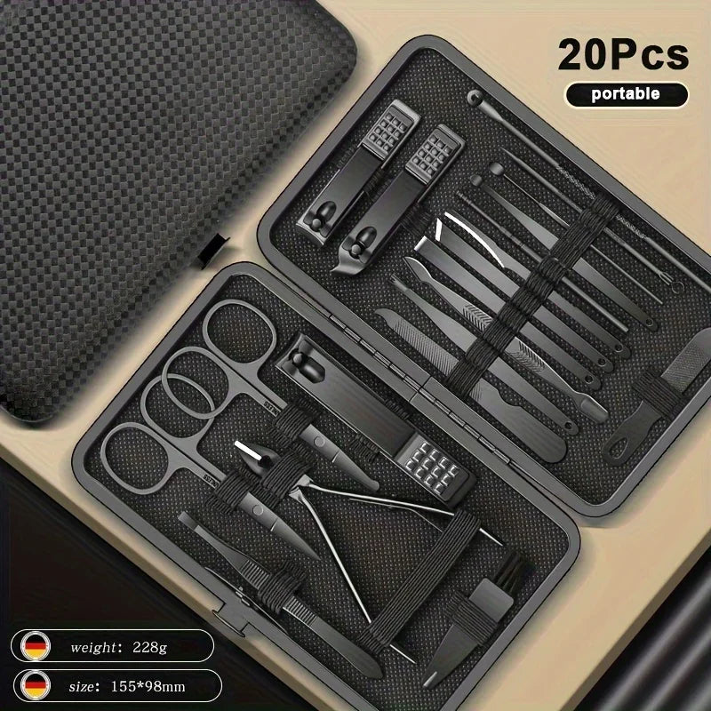 Stainless Steel Manicure Pedicure Set Nail Clippers Ear Spoon Cutters Scissors Household Beauty Grooming Tools