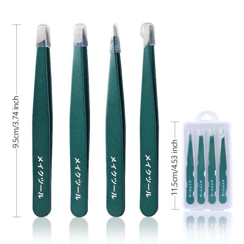 Beauty Tools Eyebrow Tweezer Stainless Steel Hair Removal Clip for Eyelash Extension Tweezer Colorful Professional Make