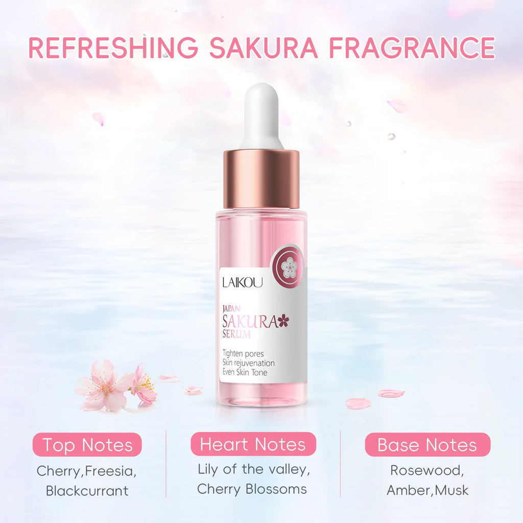 LAIKOU Japan Sakura Serum 30ml Anti-Aging Facial Serum Improves Overall Completion Face Essence Reduce Fine Lines