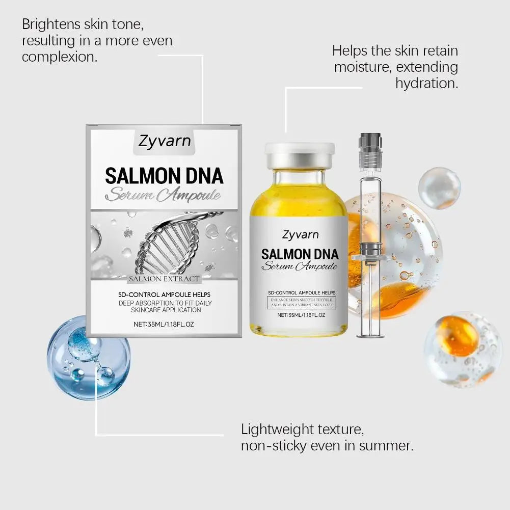 Korean Salmon Ampoule Serum Pure Peptide Powerful Firming Anti-Aging Essence Lotion Effectively Tightens Moisturizes Skincare