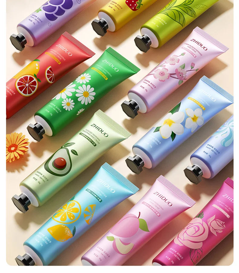 Fruity & Flowery Hand Cream Set – 10pcs Deep Moisturizing, Nourishing & Anti‑Aging Care Kit