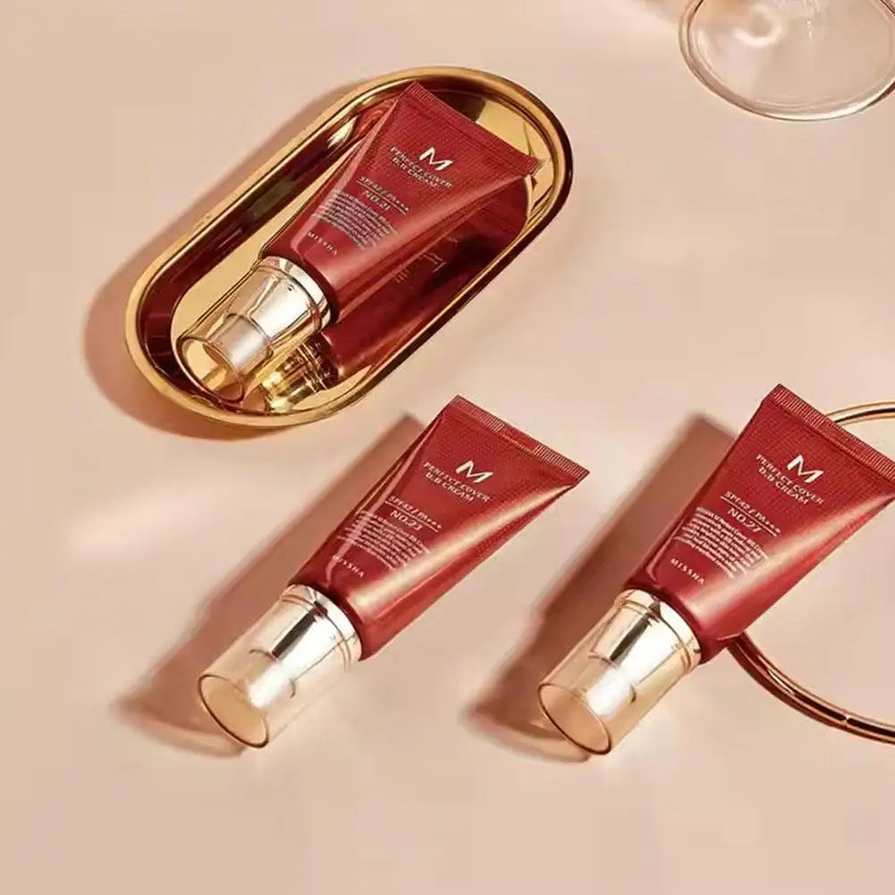 Matte Full‑Coverage BB + CC Liquid Foundation – Concealer, Oil‑Control & Brightening Face Base
