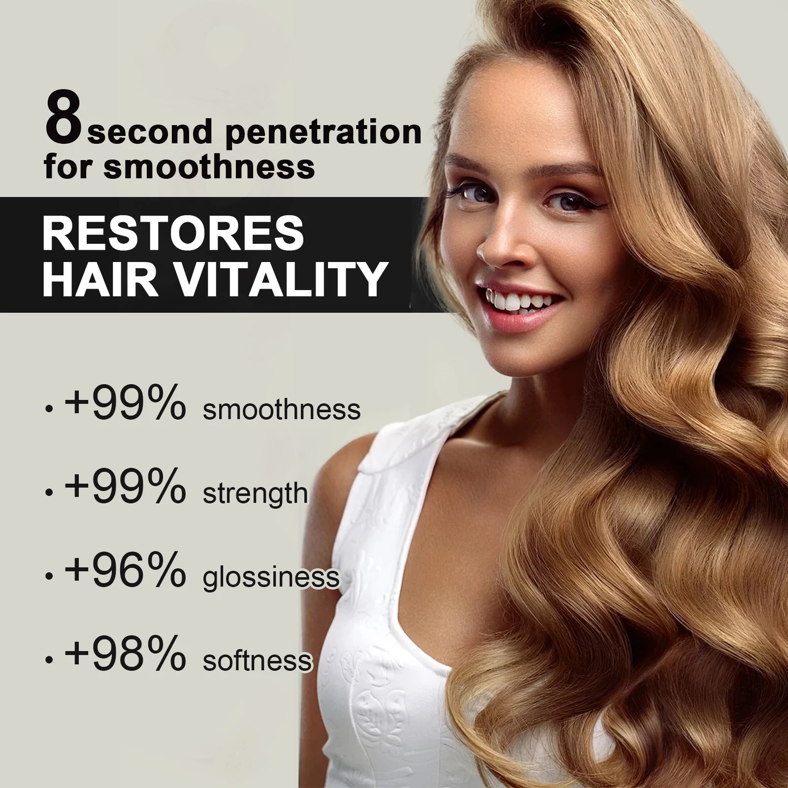 Keratin 8‑Second Hair Mask – Anti‑Frizz & Breakage Repair