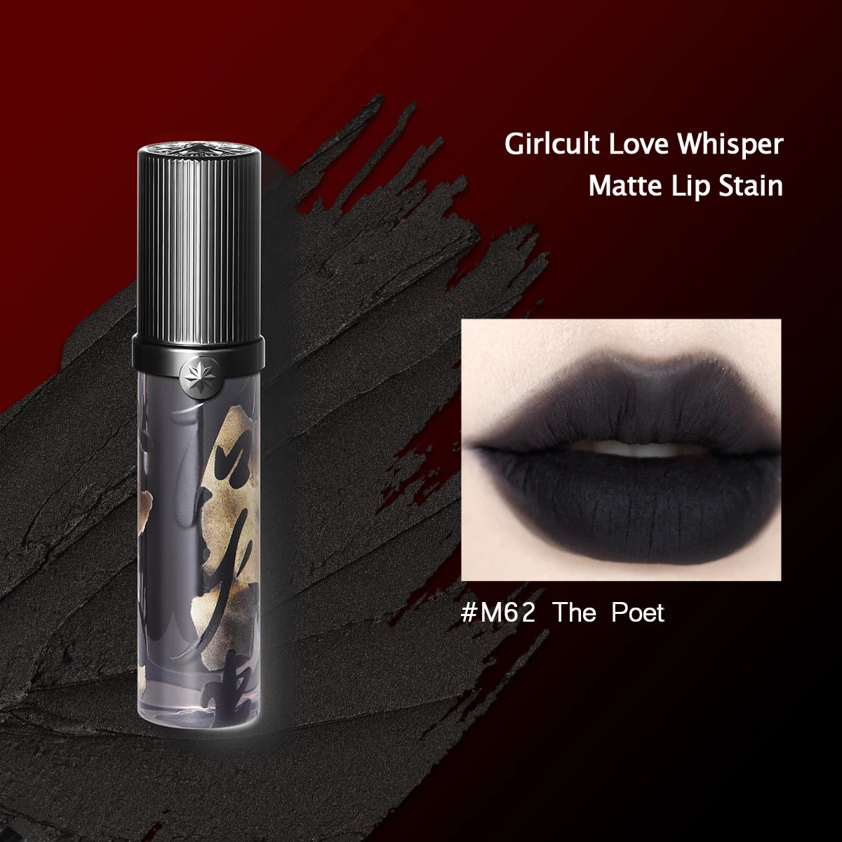 Girlcult Love Whisper Matte Lip Stain – Velvet Matte Texture, Lightweight Non‑Drying, Soft‑Focus Finish, Perfect for Edgy Makeup Looks