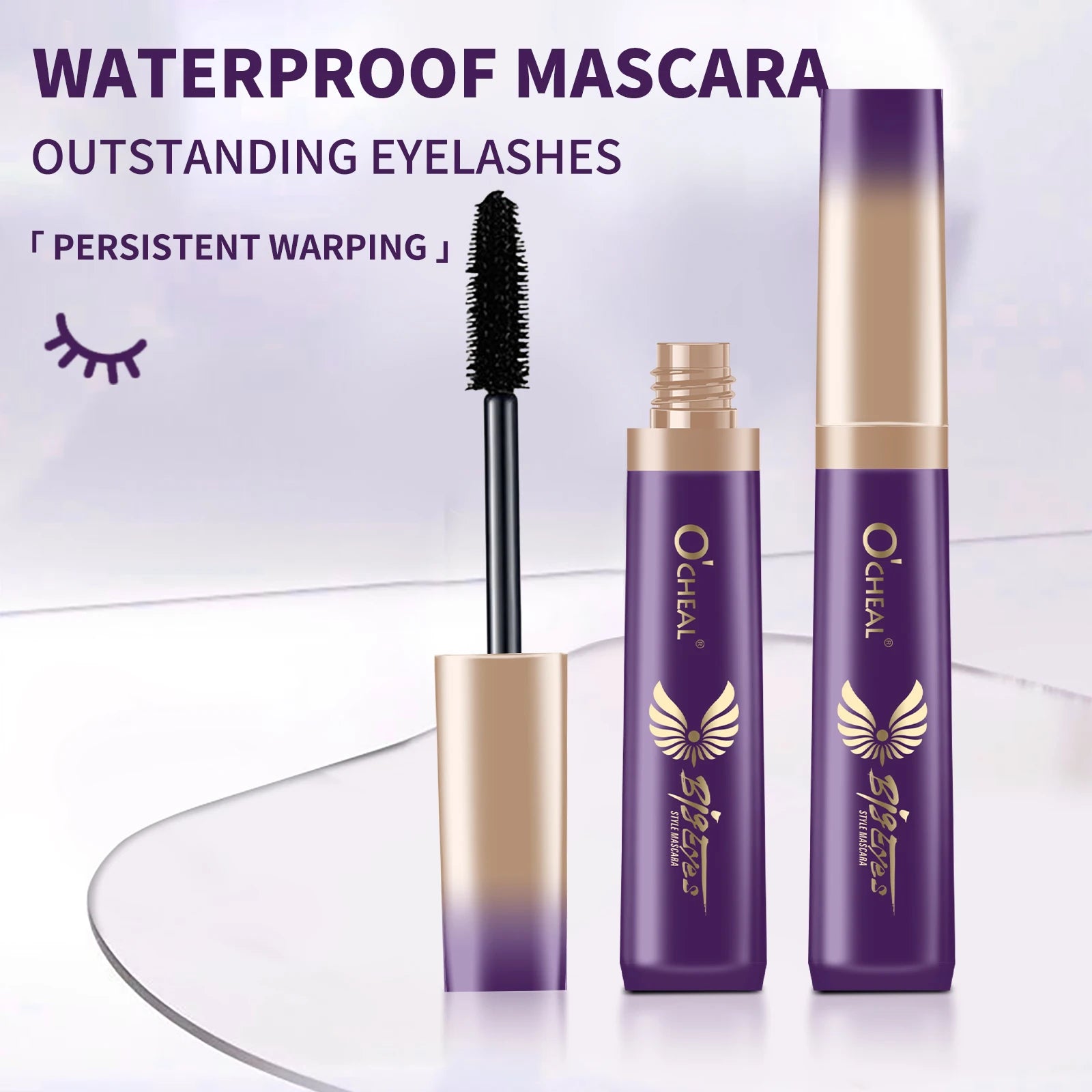 O’CHEAL 3D Silk Black Mascara – Thick, Curled & Lengthened Lashes with Precision Lash Brush