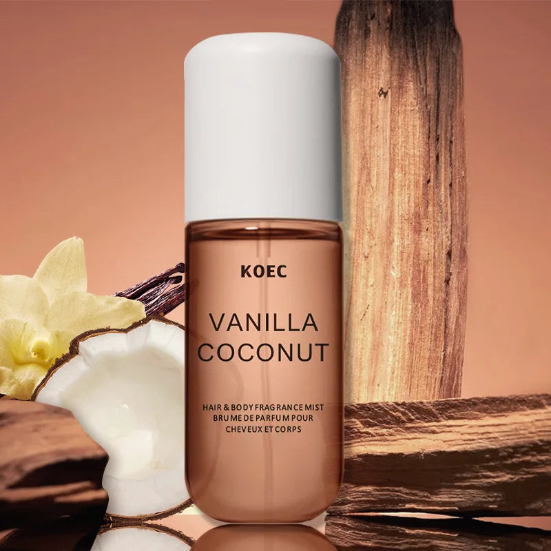 KOEC Vanilla Coconut Spray Perfume Refreshing Moisturizing Premium Dragon Fruit Floral Women's Perfume Triple Fragrance 50ml