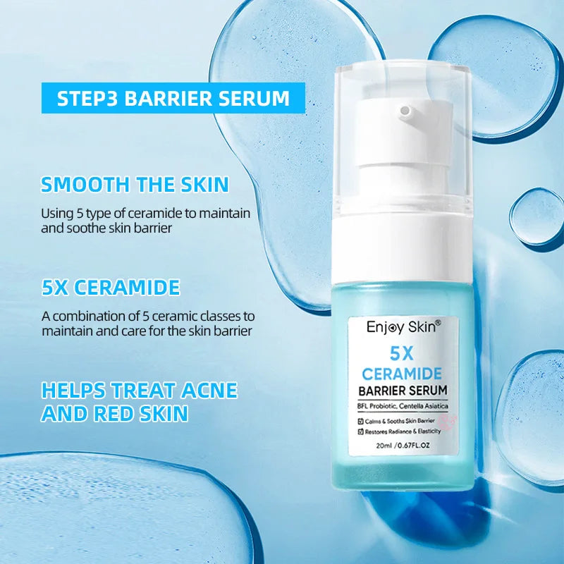 Ceramide Facial Skincare Series – Soothing Toner, Moisturizing Cream, Low‑pH Cleanser, Barrier Serum & Hydration Gel