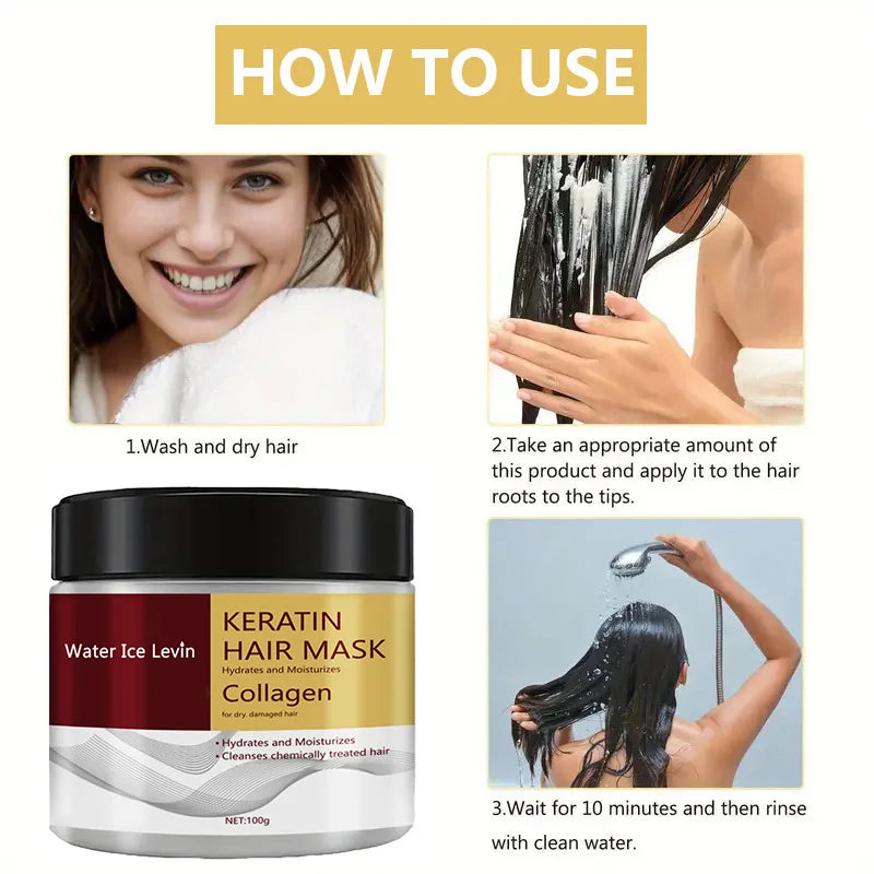Collagen Keratin Hair Mask – Dual Oil Control, Deep Moisture & Damage Repair Conditioner