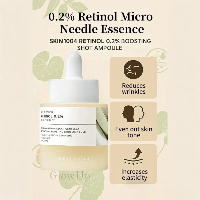 Korean Centella Retinol 0.2% Boosting Shot Ampoule,Facial Serum for Skin Elasticity,Reduce Fine Lines Beauty Skin Care Products