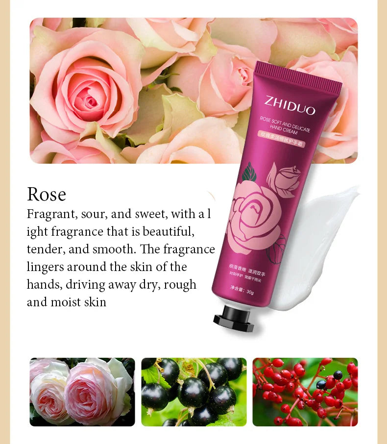 Fruity & Flowery Hand Cream Set – 10pcs Deep Moisturizing, Nourishing & Anti‑Aging Care Kit