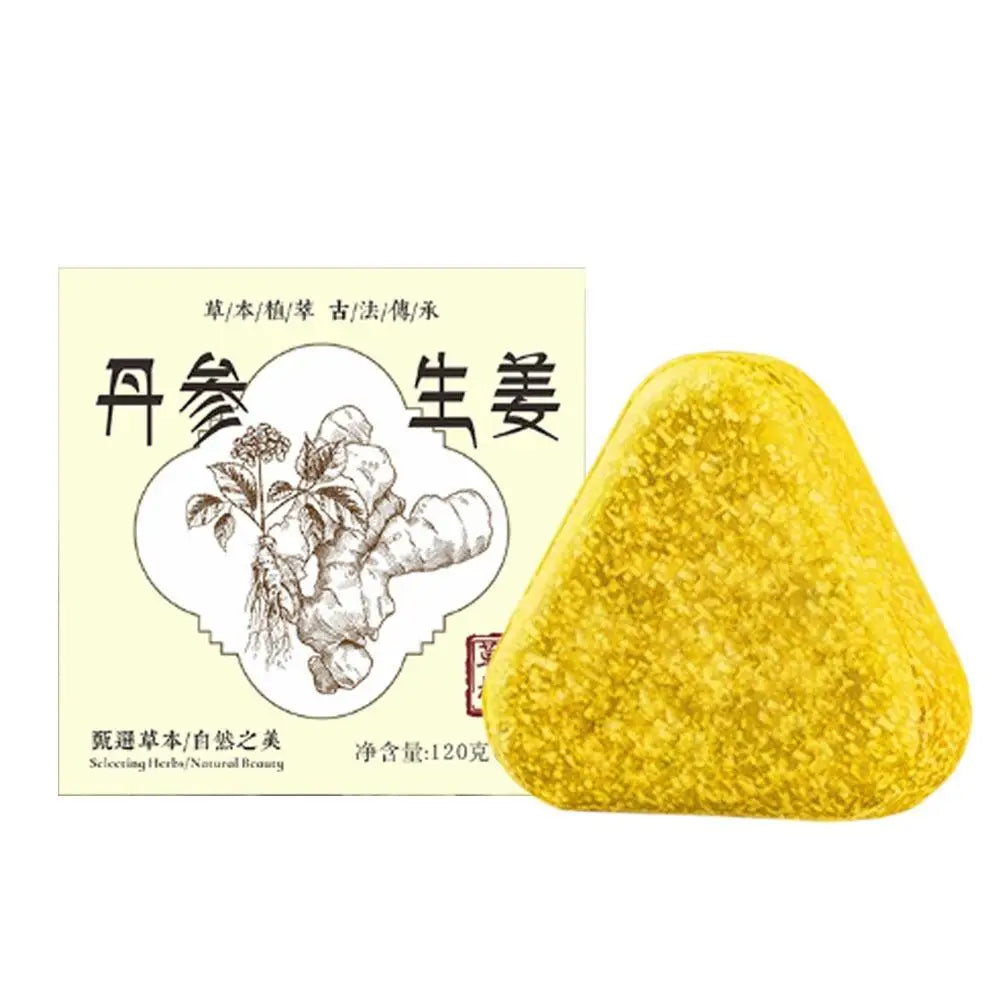 1/3PCS Grass & Platyclades Natural Herbal Shampoo Soap Strengthens Roots Controls Oil Cleanses Scalp Hair Growth Hair Soap
