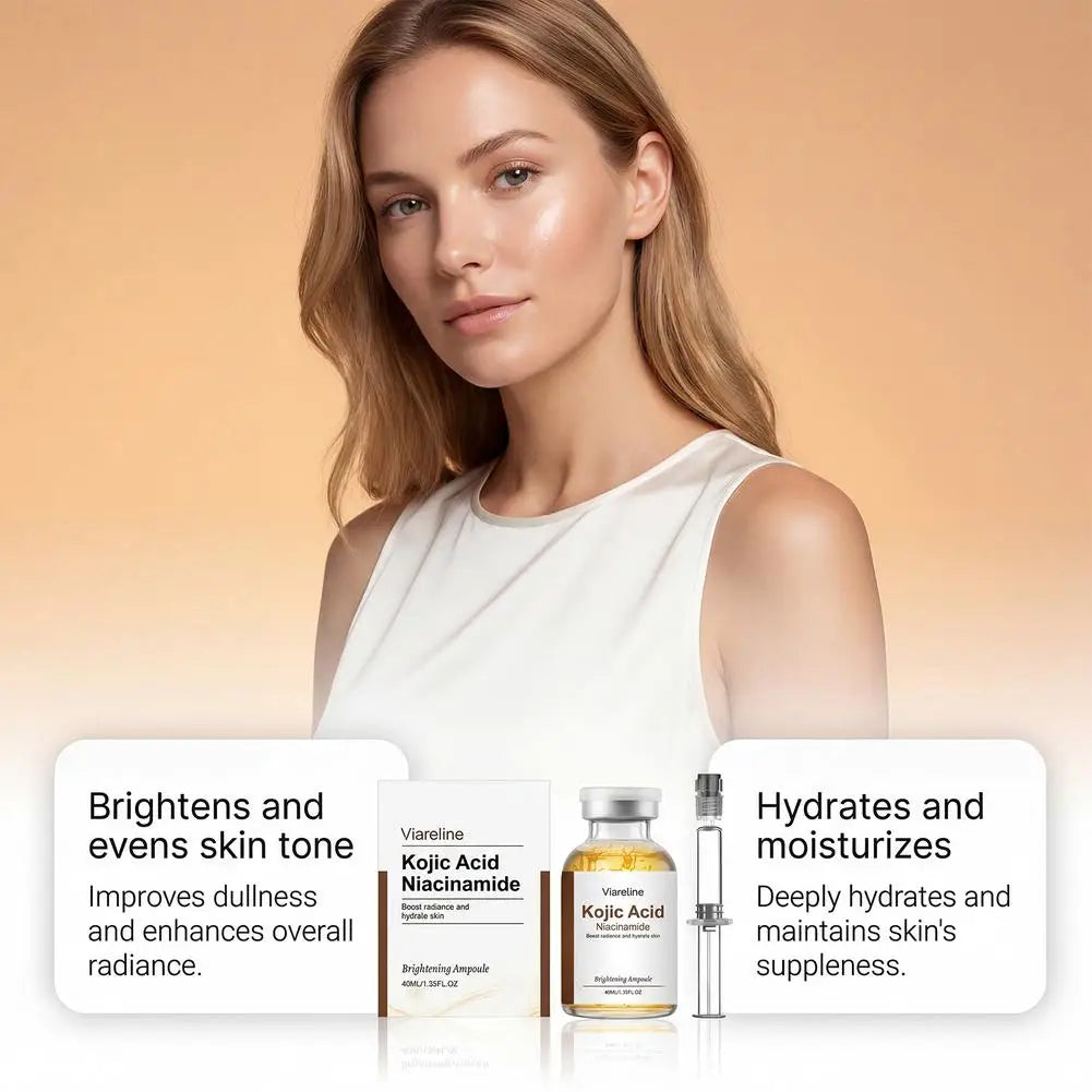 Kojic Acid Infused Face Ampoule Niacinamide Brightening Serum Deep Hydrating Moisturizing Nourishing Daily Glow Skin Care