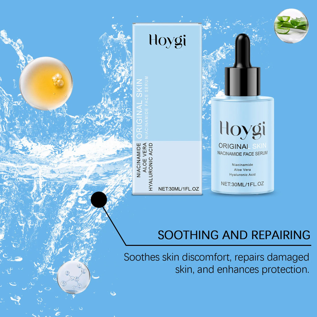 Hoygi Nicotinamide Face Serum for Reduce Melanin Fade Dark Spot Repair Nourishing Blue Copper Titanium Facial Skin Care Essence