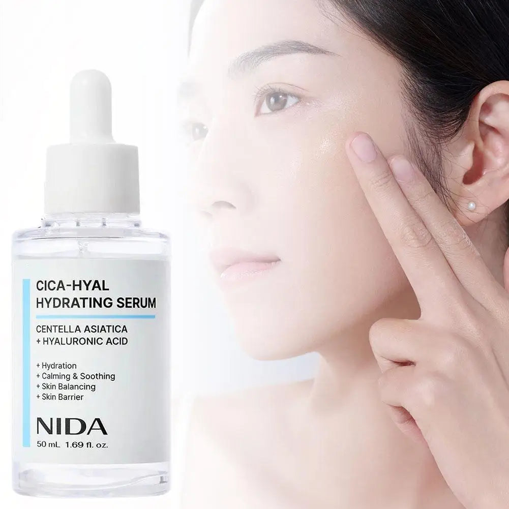NIDA CICA-HYAL Hydrating Serum 50ml Hyaluronic Acid Soothes Sensitive Skin Reduce Redness Repair Barrier Skincare