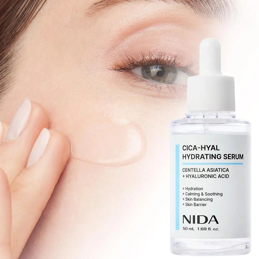 NIDA CICA-HYAL Hydrating Serum 50ml Hyaluronic Acid Soothes Sensitive Skin Reduce Redness Repair Barrier Skincare