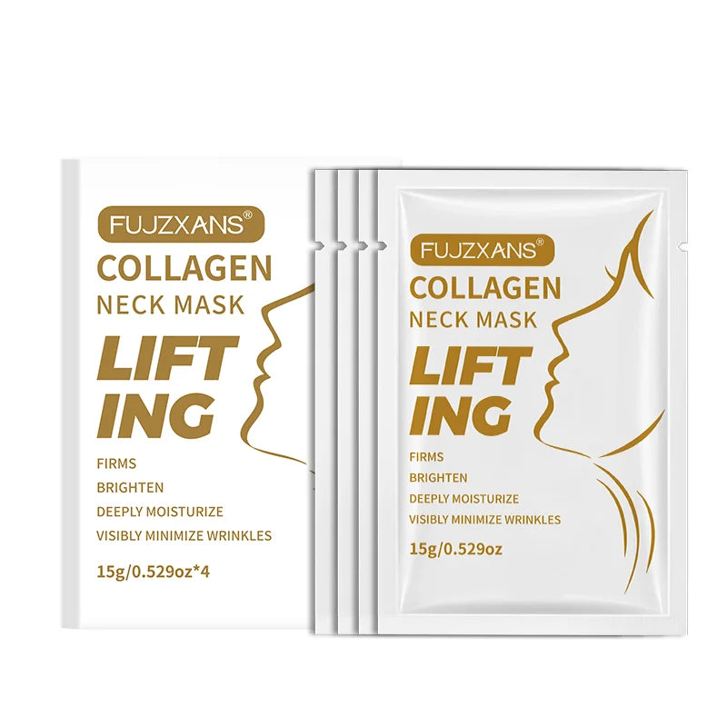 Overnight Collagen Neck Mask – Anti‑Wrinkle, Lifting & Deep Moisturizing Care (4 Pcs/Box).