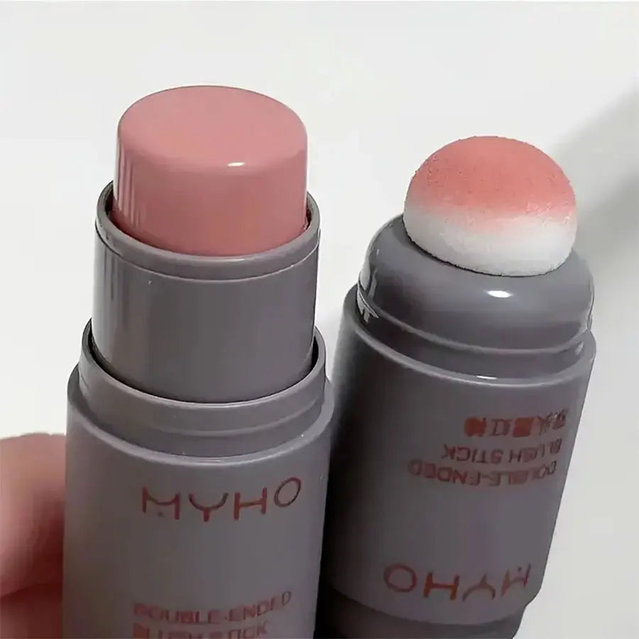 Double‑ended blush stick for easy, precise application