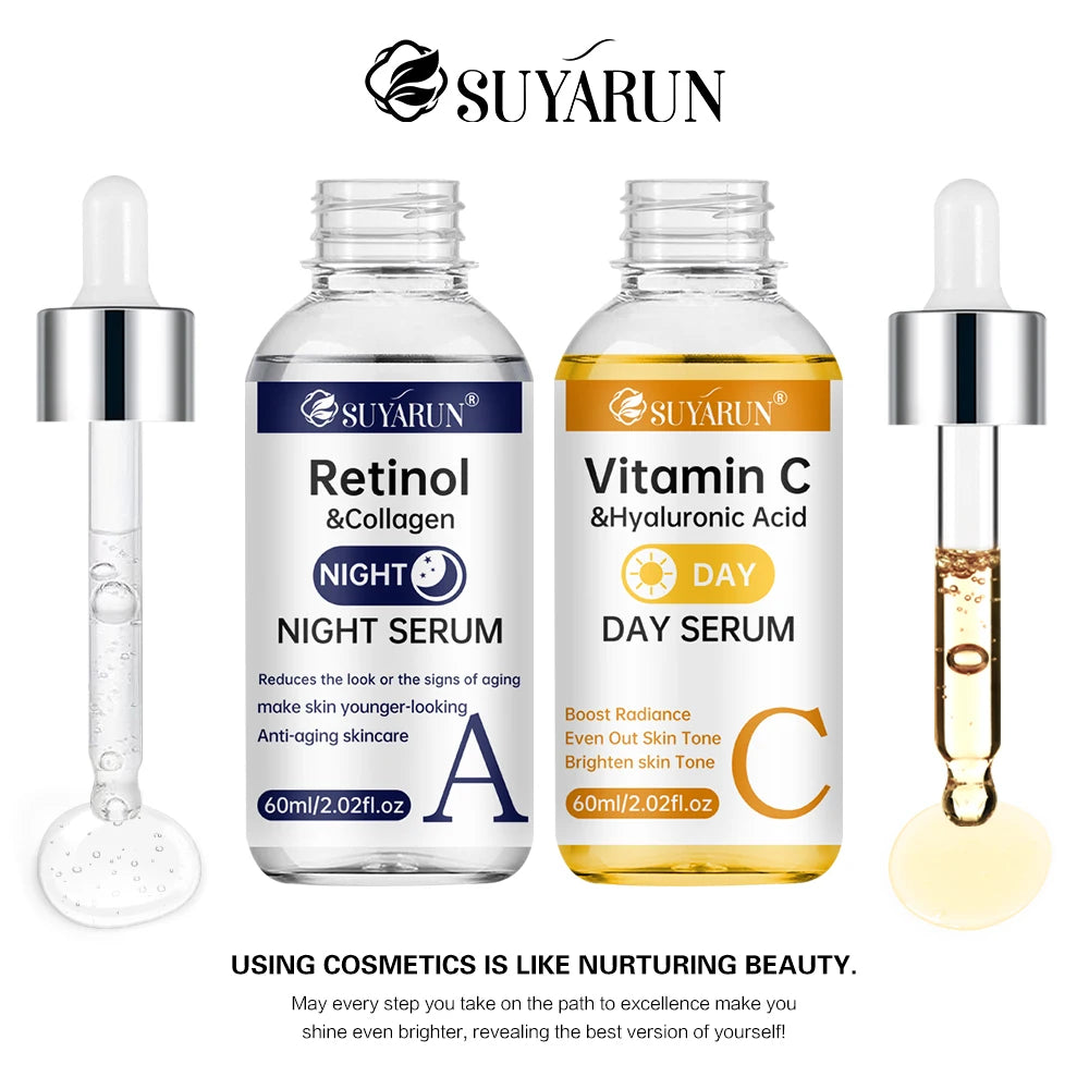 SUYARUN Vitamin C Day & Retinol Night Serum – 2‑in‑1 Brightening & Repair