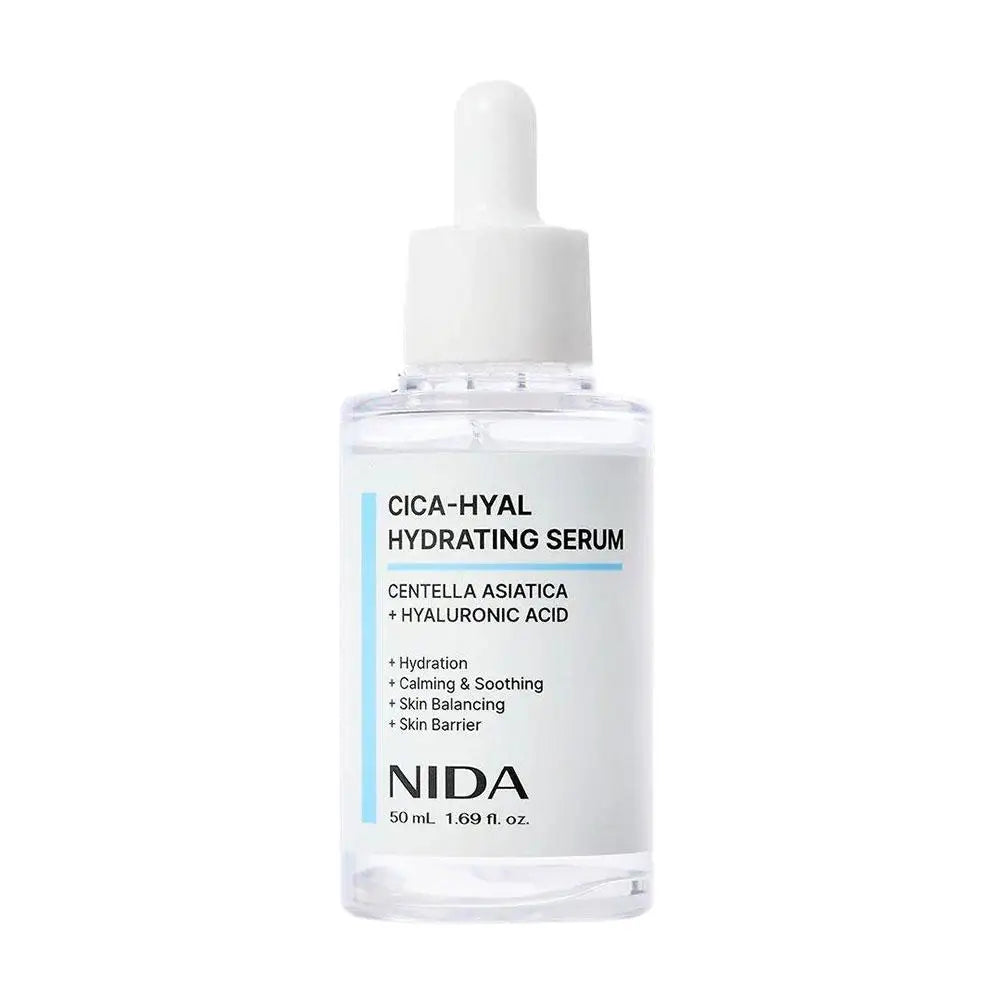 NIDA CICA-HYAL Hydrating Serum 50ml Hyaluronic Acid Soothes Sensitive Skin Reduce Redness Repair Barrier Skincare