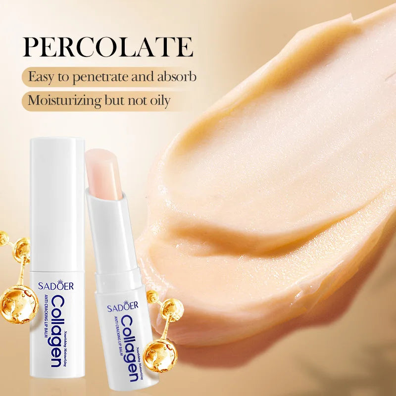 Collagen Lip Balm - Moisturizing Anti Fall And Winter-Nourishing Hydration Cracking, Brightening & Repairing Lip Care ﻿