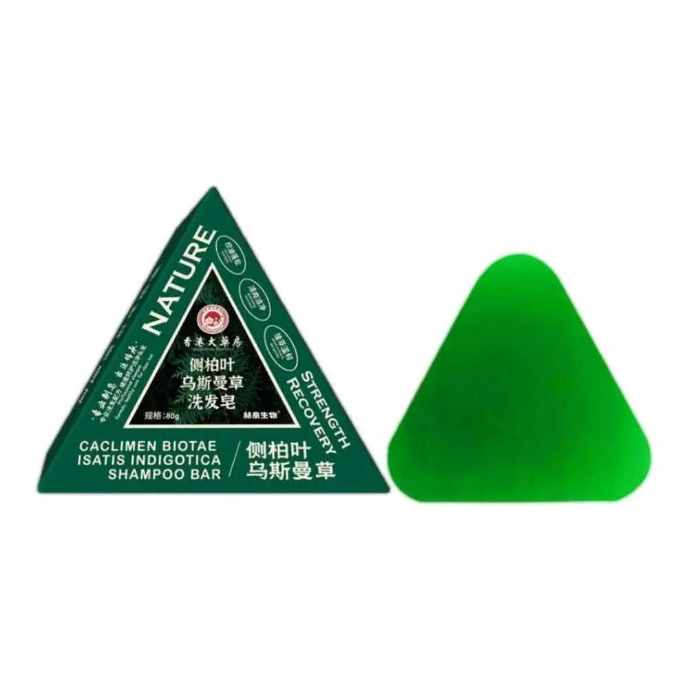 1/3PCS Grass & Platyclades Natural Herbal Shampoo Soap Strengthens Roots Controls Oil Cleanses Scalp Hair Growth Hair Soap