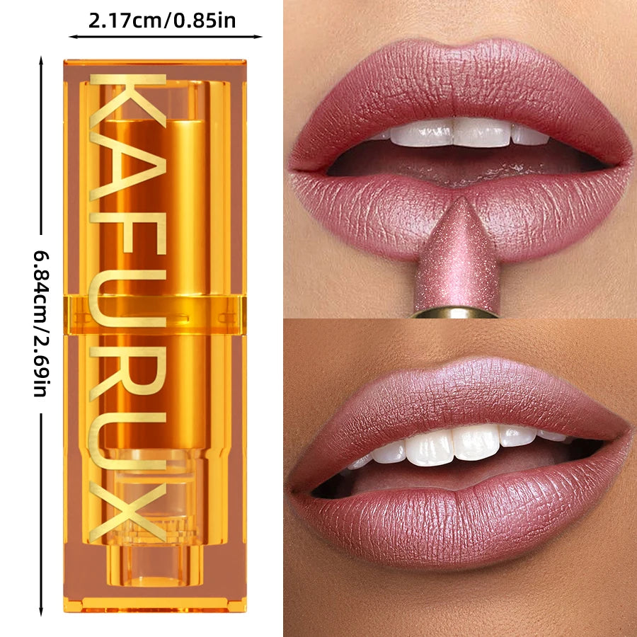 Metallic Glitter Shiny Lipstick Lip Tint,Waterproof Lip Senior Matte Lip Makeup Gifts for Women Cosmetic Lip Glaze