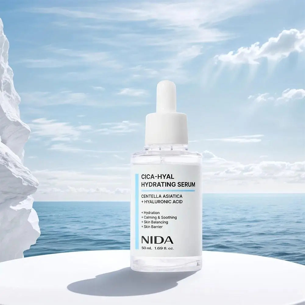 NIDA CICA-HYAL Hydrating Serum 50ml Hyaluronic Acid Soothes Sensitive Skin Reduce Redness Repair Barrier Skincare