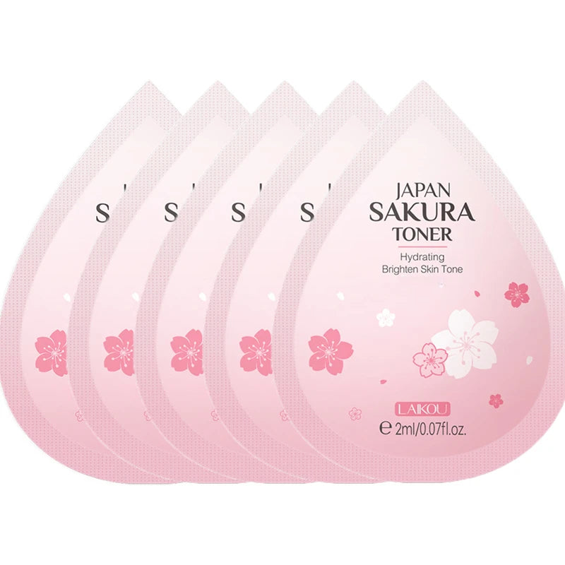 LAIKOU Sakura 24‑in‑1 Complete Skincare Set – Eye & Lip Masks, Serums, Cleanser, Toner & Cream