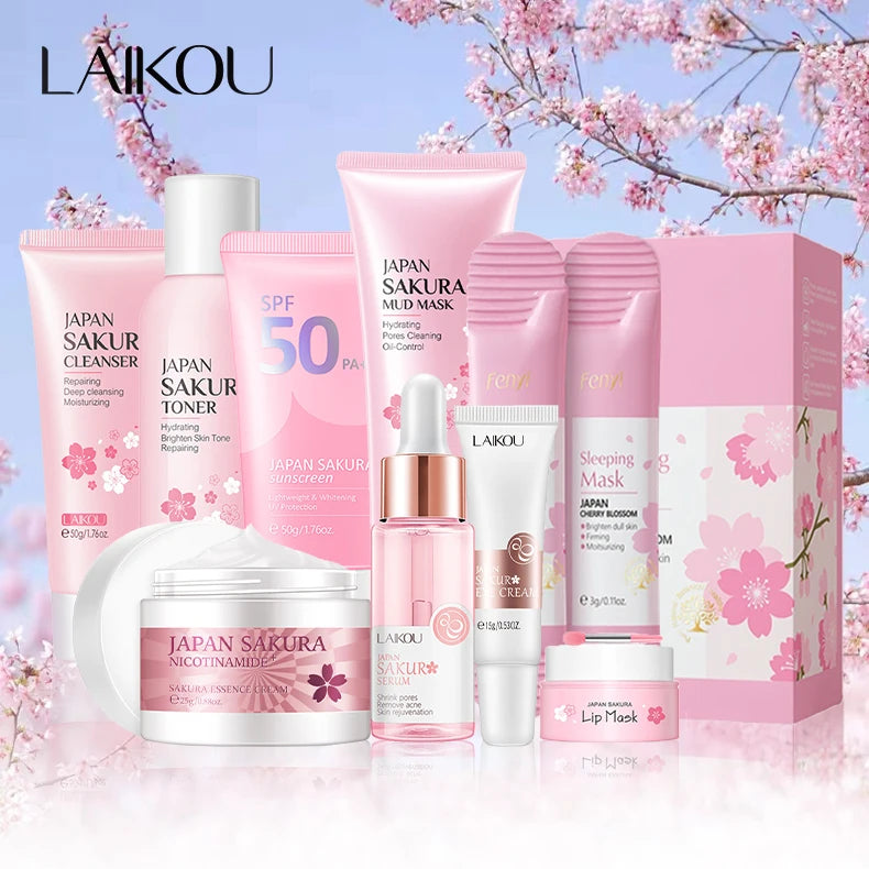 Facial Products Kit LAIKOU Sakura Skin Care Set