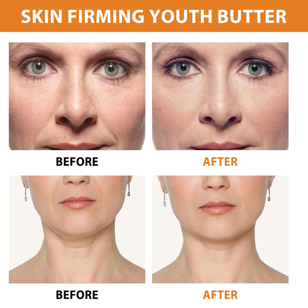 SKIN FIRMING YOUTH BUTTER 50ml - Anti-Wrinkle Cream with Hyaluronic Acid & Vitamin C, Brightening Essence for Sensitive Skin
