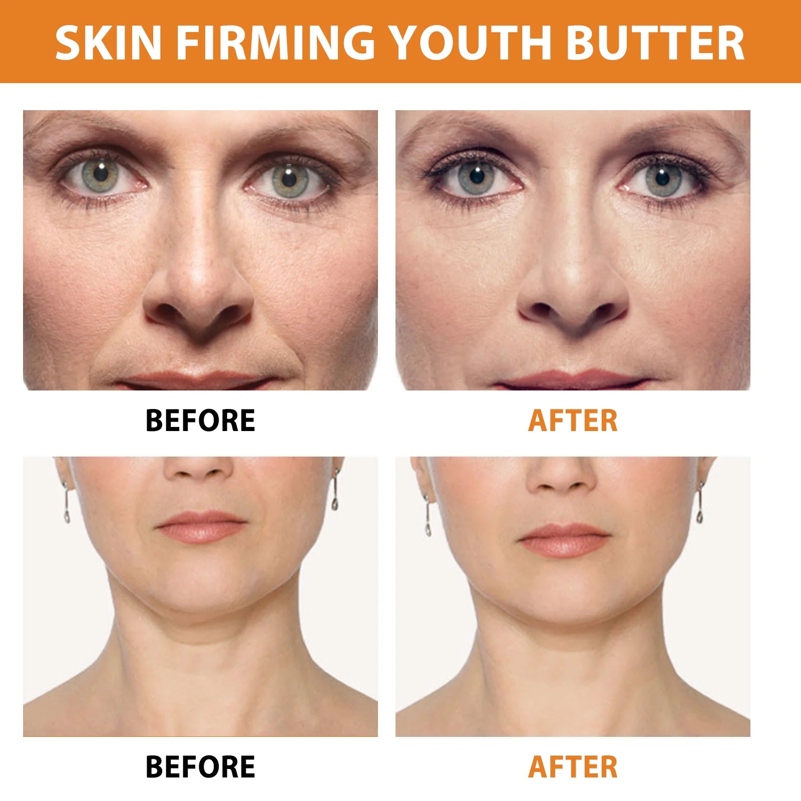 SKIN FIRMING YOUTH BUTTER 50ml - Anti-Wrinkle Cream with Hyaluronic Acid & Vitamin C, Brightening Essence for Sensitive Skin