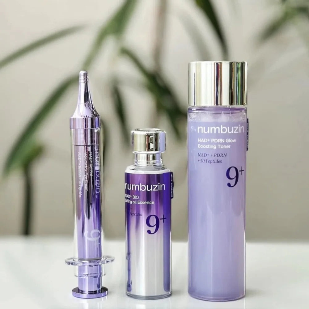 Numbuzin No.9+ Anti‑Aging Set – Time‑Reversing Essence, Retinol Eye Cream & PDRN Toner Routine