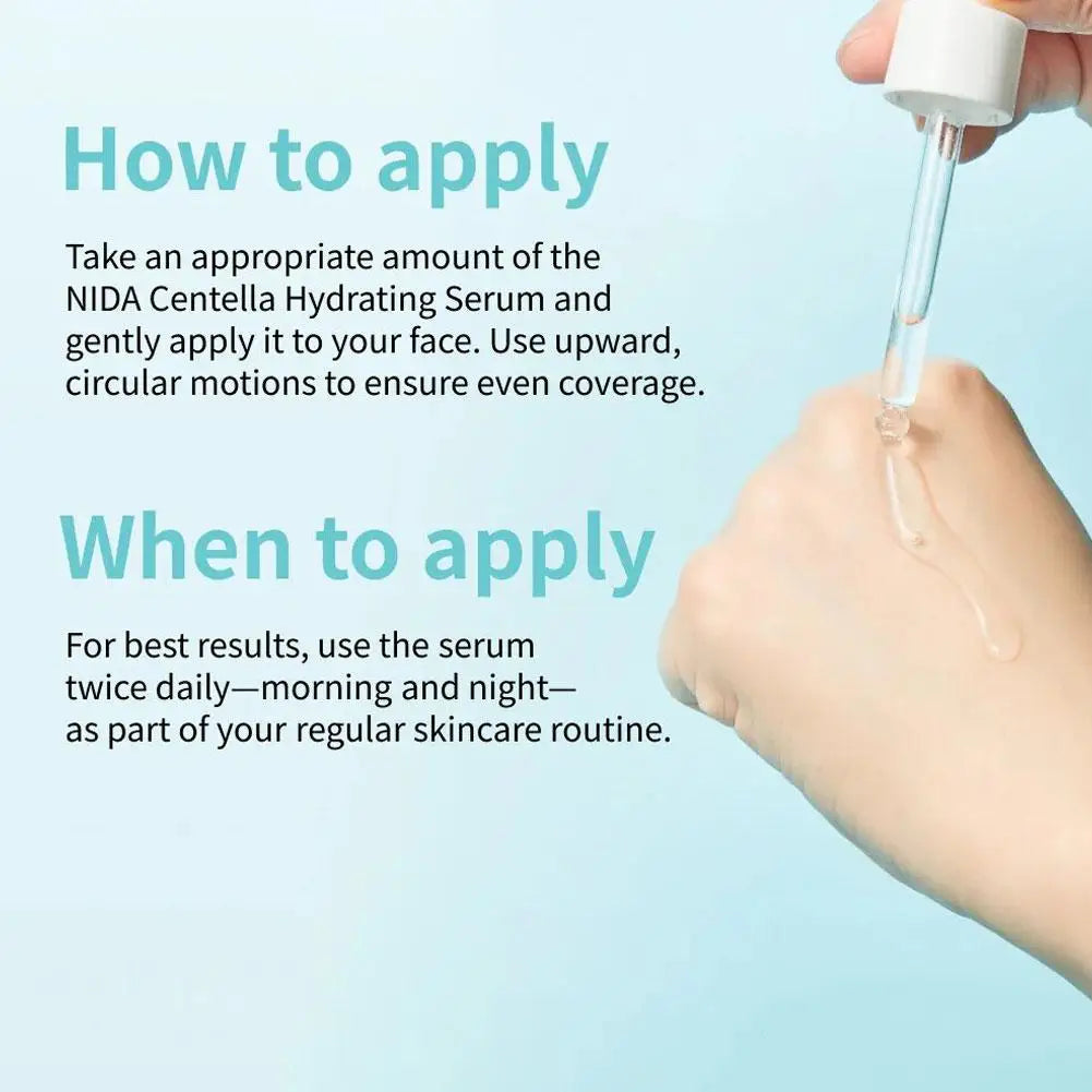 NIDA CICA-HYAL Hydrating Serum 50ml Hyaluronic Acid Soothes Sensitive Skin Reduce Redness Repair Barrier Skincare