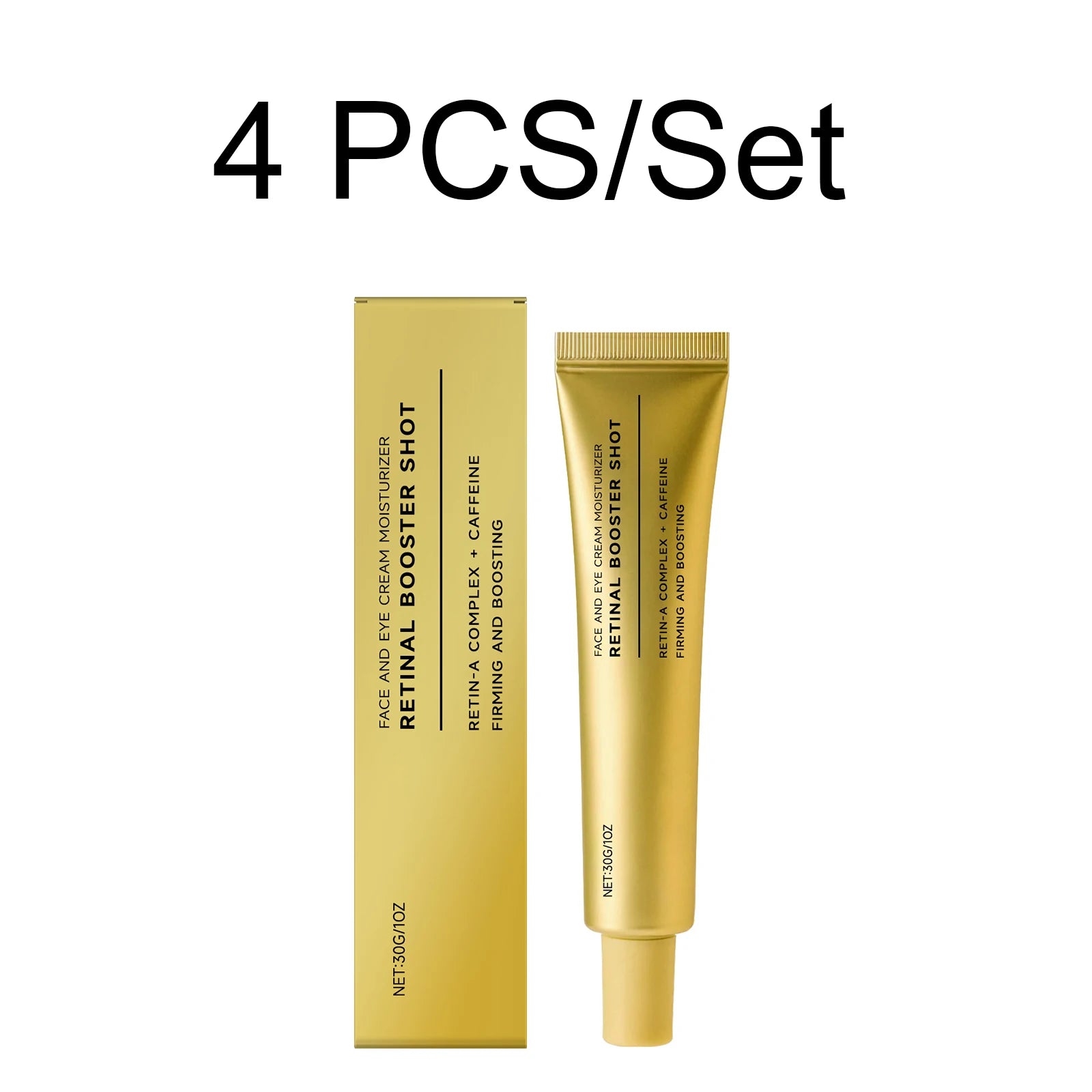 Face & Eye Cream Booster Shot Retinol Alternative Caffeine Firming Reduce Fine Lines Pores Skin Barrier Moisturizer