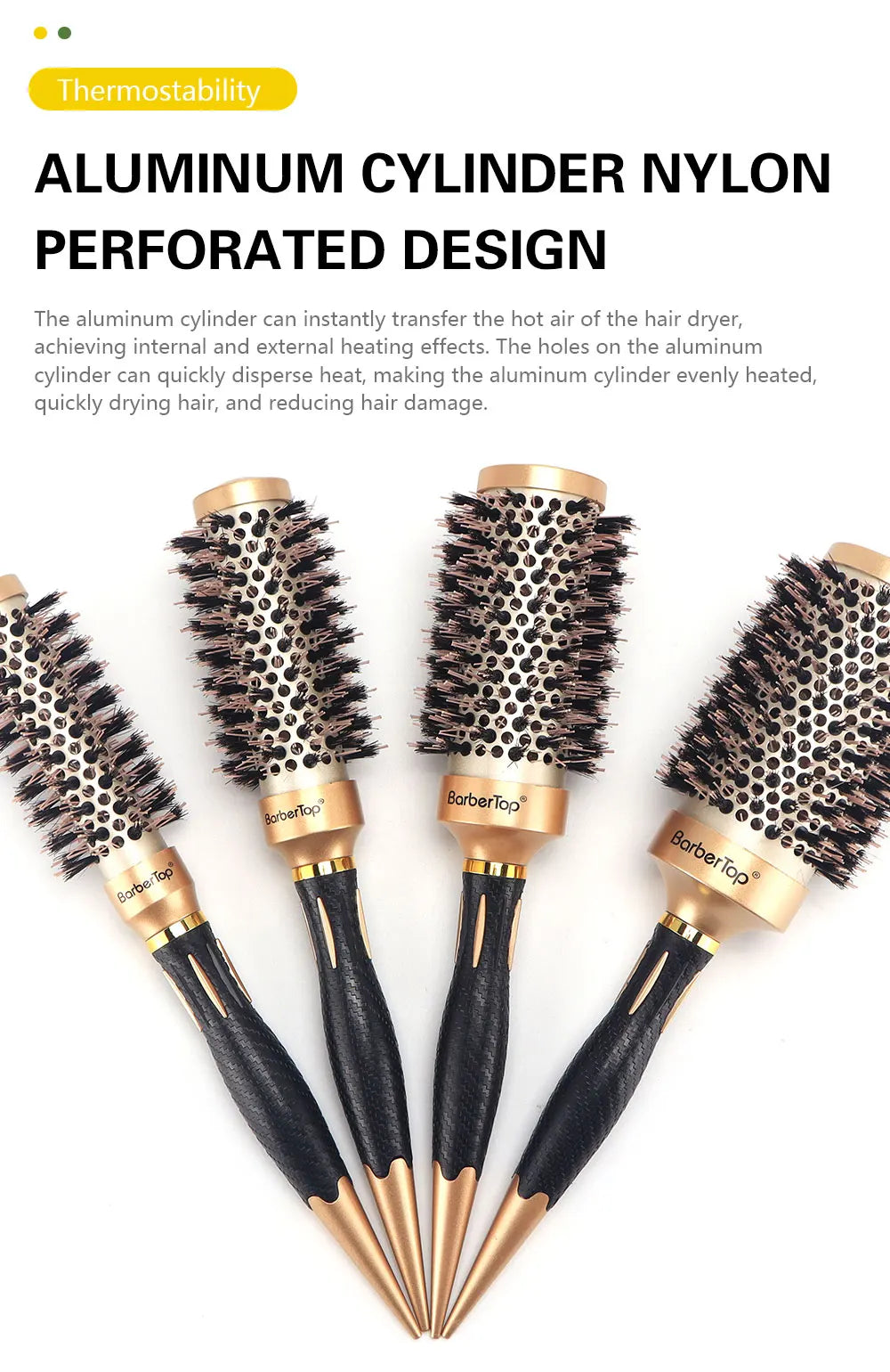 Hair Salon Round Rolling Hairdressing Comb Professional Women Straight Curly Combs Barbershop Curling Styling Tools Supplies