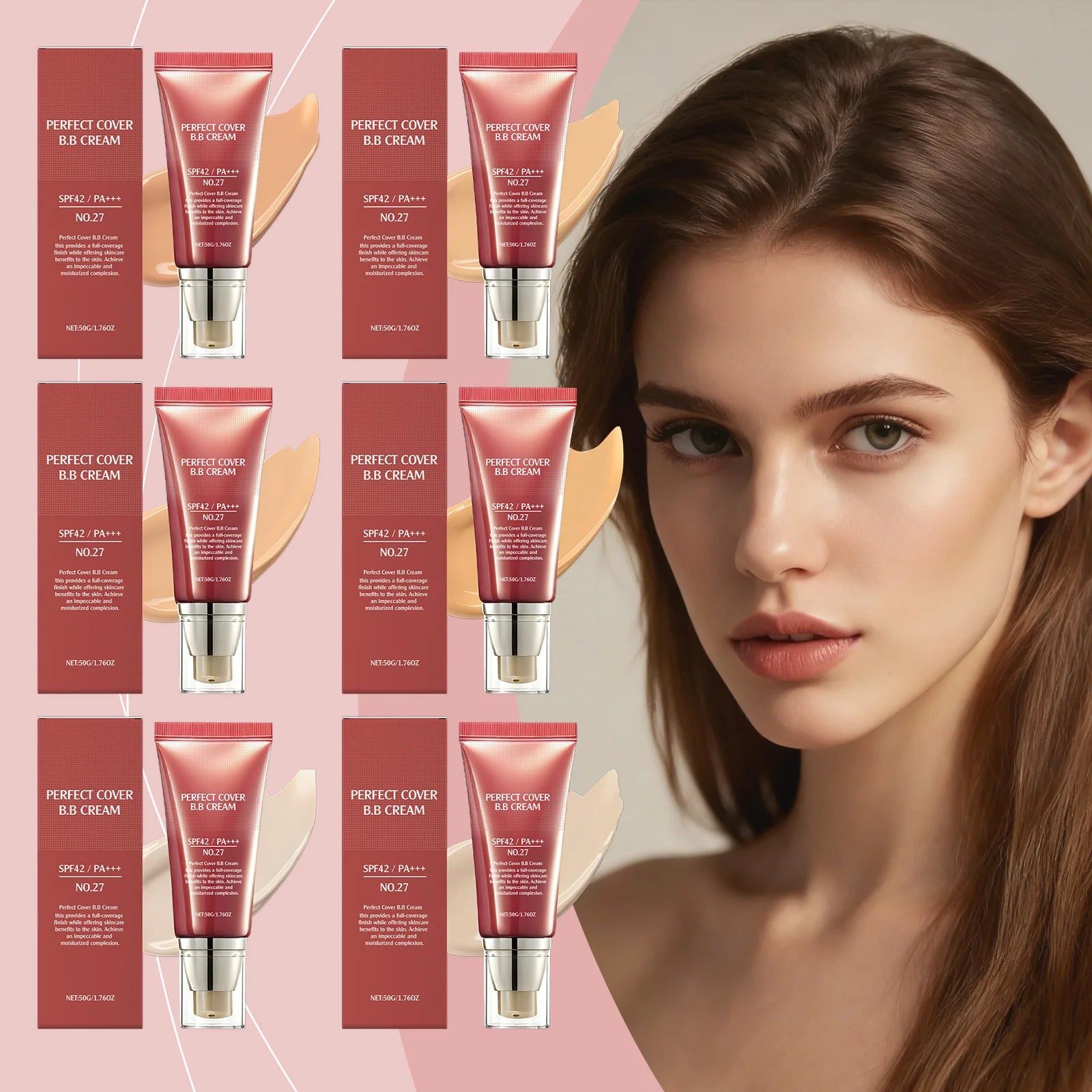SPF42 PA+++ BB Cream – Full‑Coverage Liquid Foundation for Smooth, Even, Radiant Skin