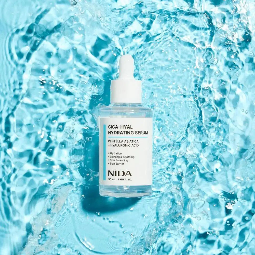NIDA CICA-HYAL Hydrating Serum 50ml Hyaluronic Acid Soothes Sensitive Skin Reduce Redness Repair Barrier Skincare