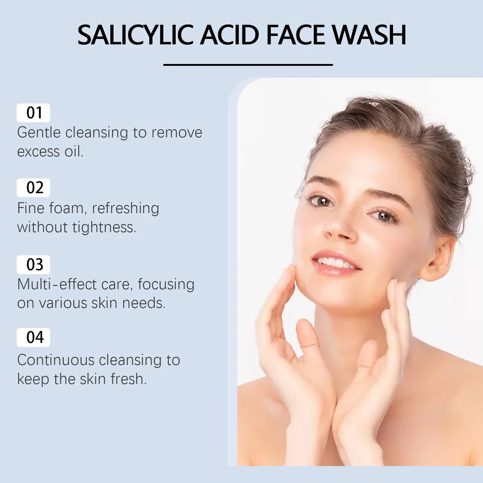 Acne‑Fighting Salicylic Acid Face Wash – Hydrating, Moisturizing & Pore‑Purifying