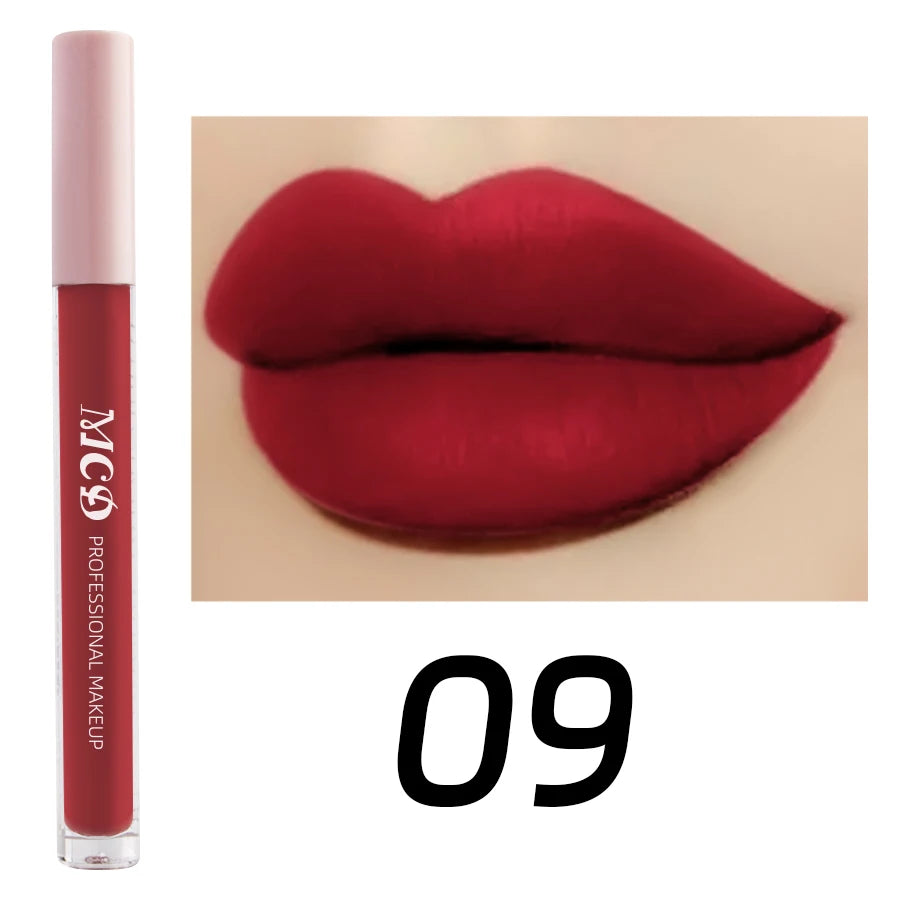 Dark Brown Matte Velvet Lip Gloss Waterproof Liquid Lipstick Nude Brown Lips Korean Makeup for Lip Tint Lip Glaze Cosmetics