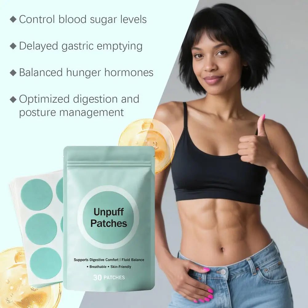 30 UnPuff PATCHES Supports Naturally Plant Ingredients Comfort